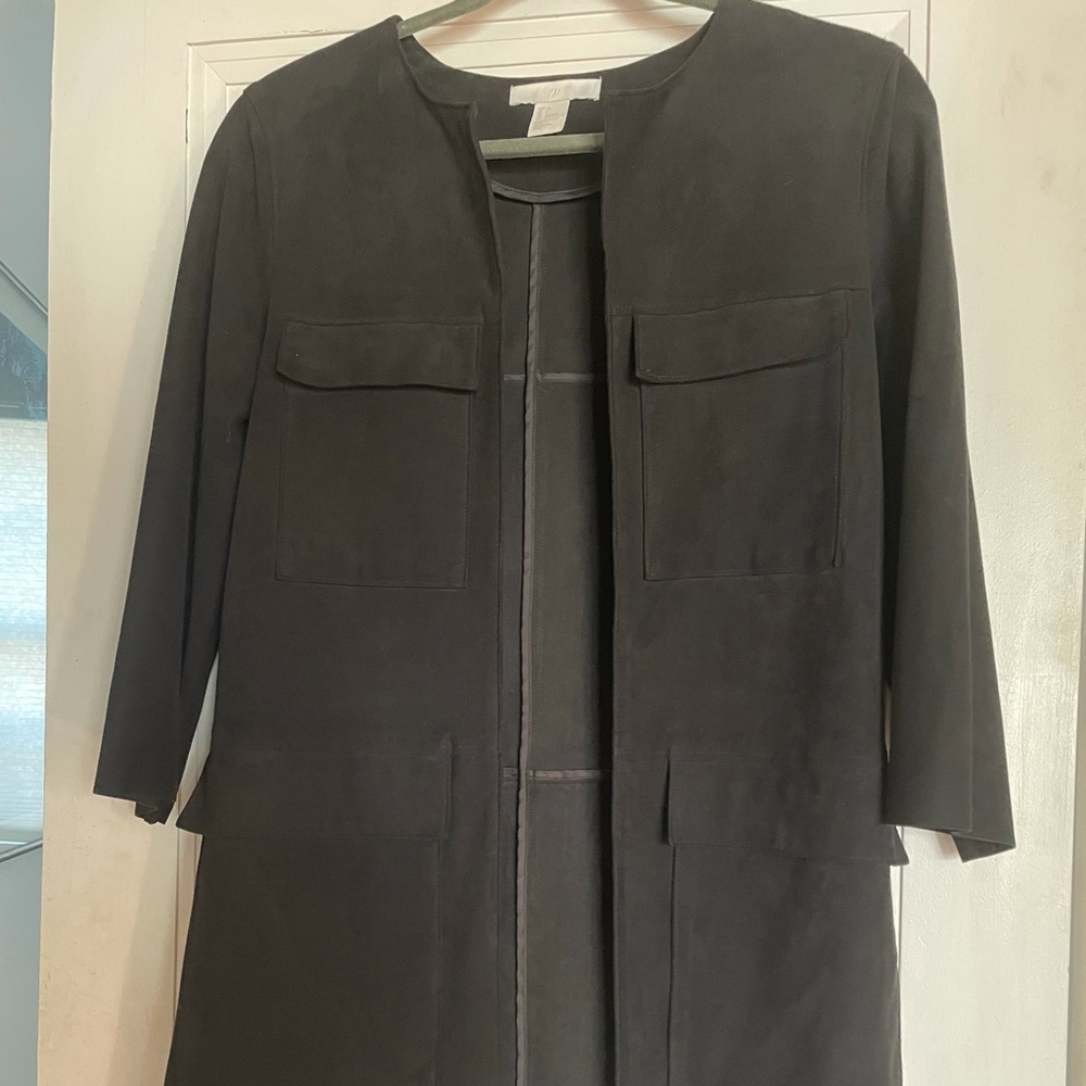Black H&M Faux Suede Jacket